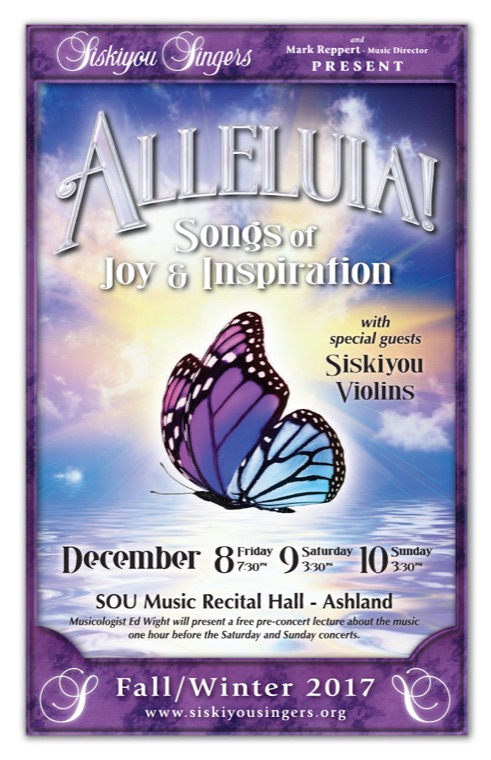 Concert program cover — Alleluia! Songs of Joy & Inspiration, December 8, 9, and 10, 2017