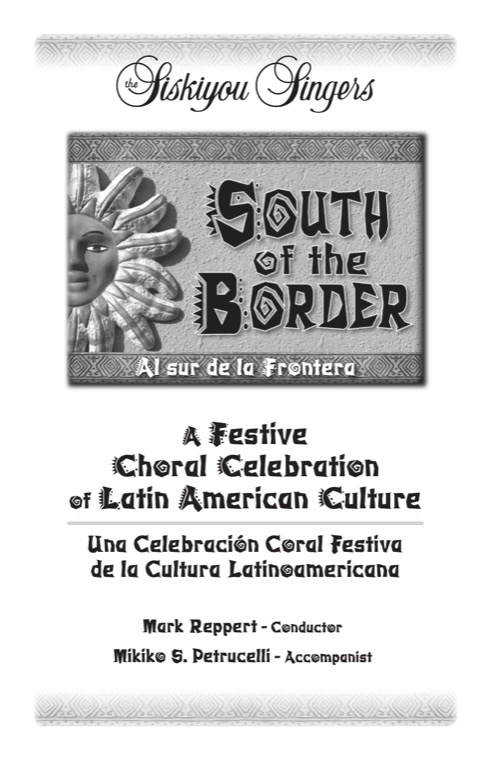 Concert program cover — South of the Border, May 2011