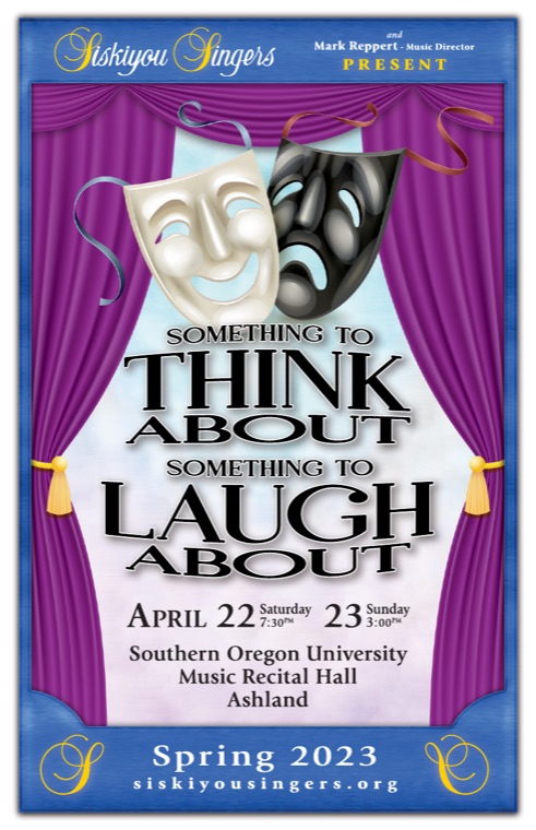 Concert program cover — Something to Think About, Something to Laugh About, April 22 and 23, 2023