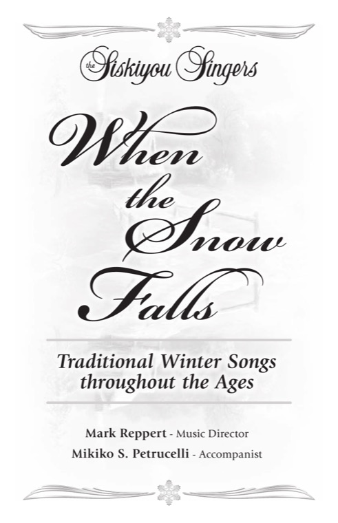 Concert program cover — When the Snow Falls, December 2011